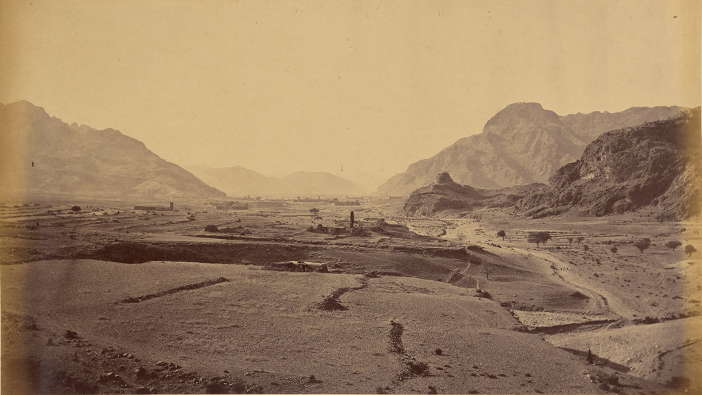 General View Ispola and Sultan Kheyl Villages, showing Buddhist Tope, 1878 - 1879