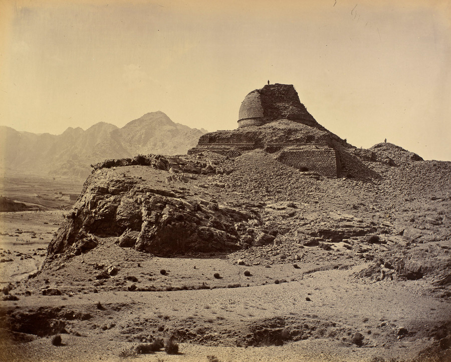 Buddhist monument Sphola Stupa in the Khyber Pass  1878-9