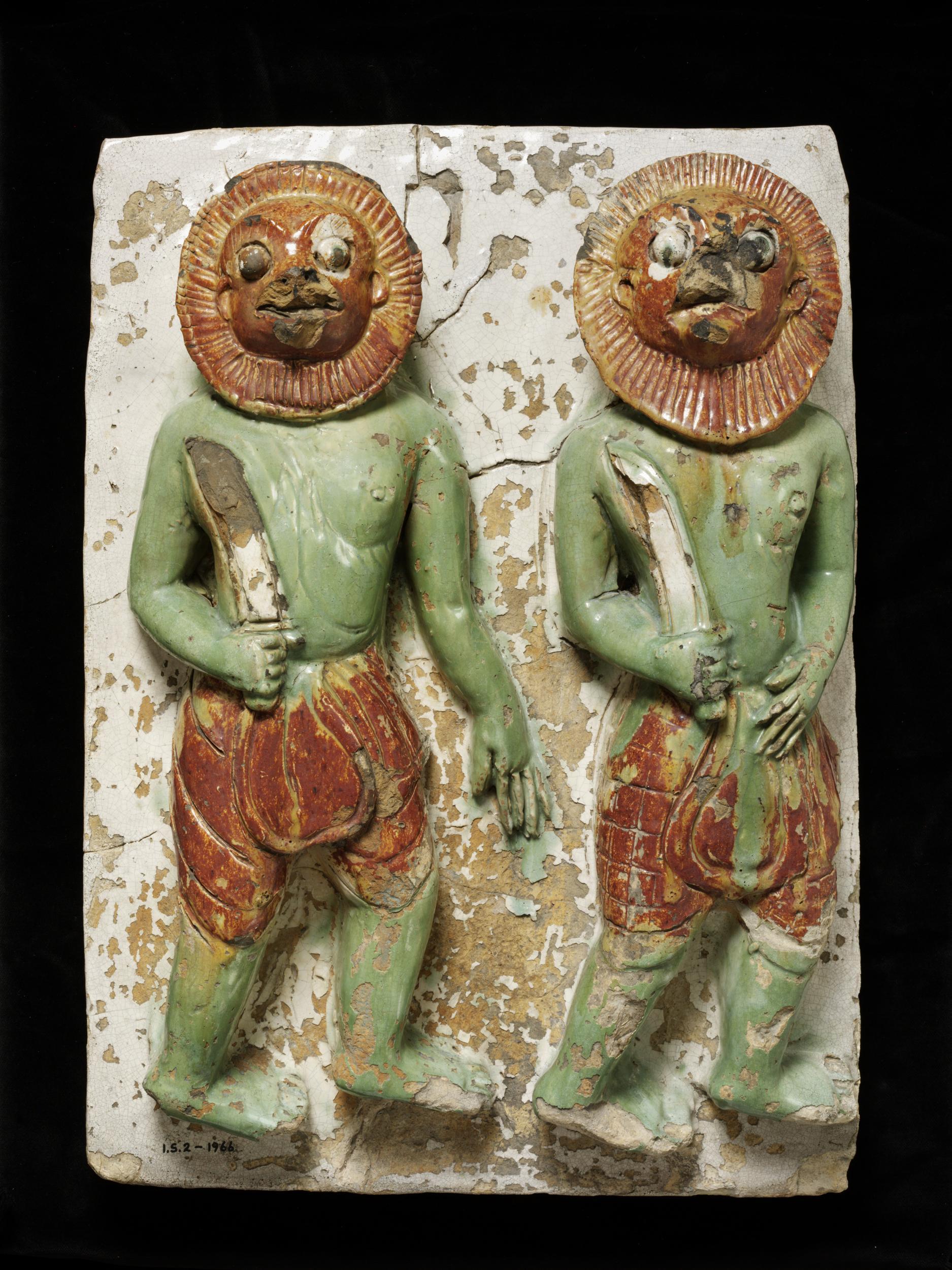 Tile depicting the warriors of Mara.