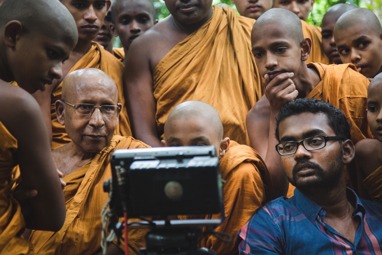 Monks making film